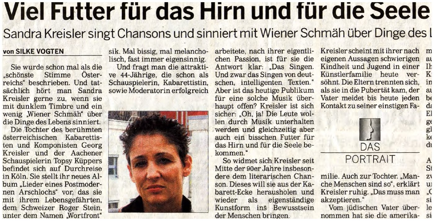Viel Futter für das Hirn und für die Seele – Kölnische Rundschau
