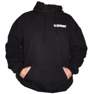 Postmodernes Arschloch – Kapuzenpullover (schwarz) – vorne