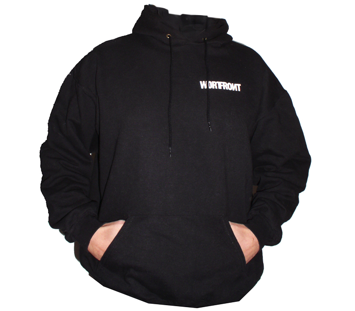 Postmodernes Arschloch – Kapuzenpullover (schwarz) – vorne