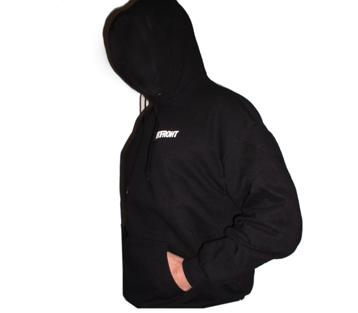 Postmodernes Arschloch – Kapuzenpullover (schwarz) – Seite