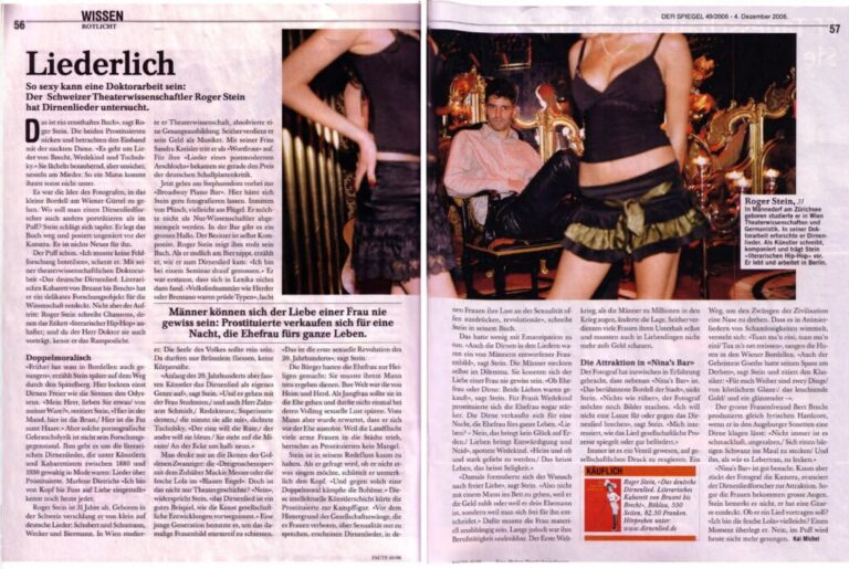 „Liederlich“ – eine Doppelseite im Spiegel über mich bekomme ich nicht jeden Tag